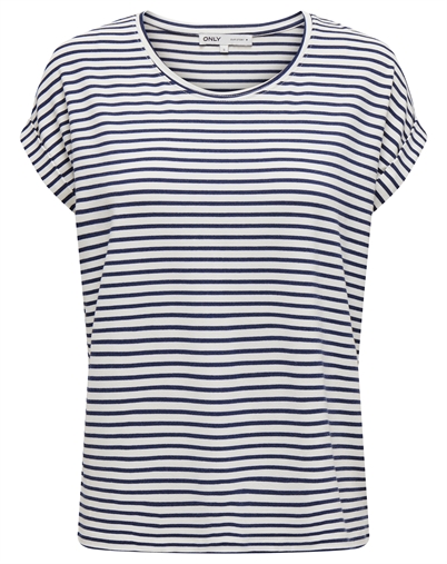 Only - ONLMoster Stripe O-Neck T-Shirt - Cloud Dancer